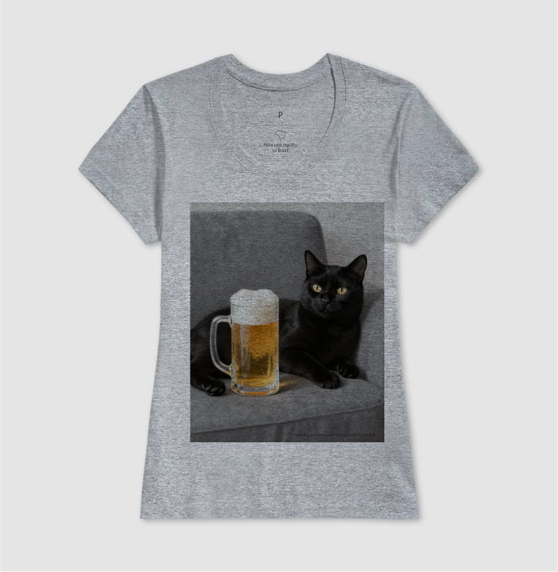 Camiseta Gato & Cerveja – O Mestre do Relaxamento